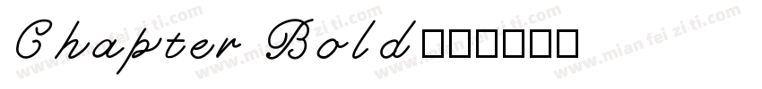 Chapter Bold字体转换